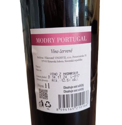 MODRÝ PORTUGAL 1l (červené víno)